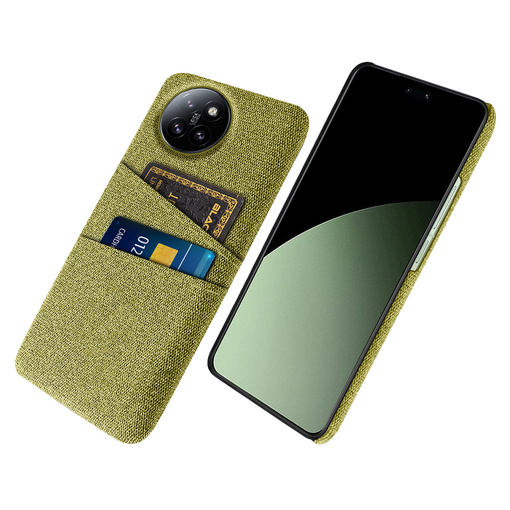 For Xiaomi Civi 4 Pro 5G Case Dual Card Slots Cloth Texture Hard PC Phone Cover For Xiaomi Civi 4 Pro 5G Case Dual Card Slots Cloth Texture Hard PC Phone Cover